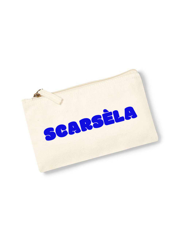 Astuccio porta oggetti con scritta Scarsèla Blu | Strillone Society