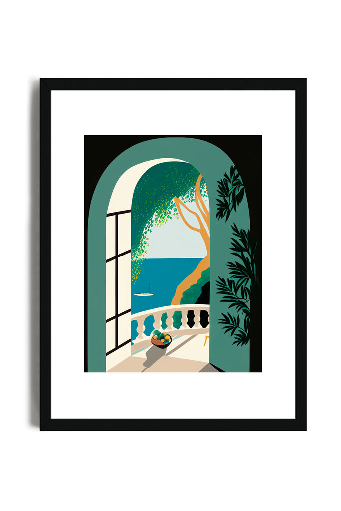 Balcone Illustrazione - Poster con cornice | Strillone Society
