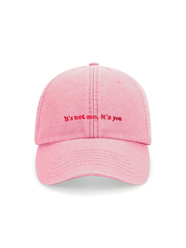 Cappellino con ricamo - It's not me, it's you Pink Vintage | Strillone Society
