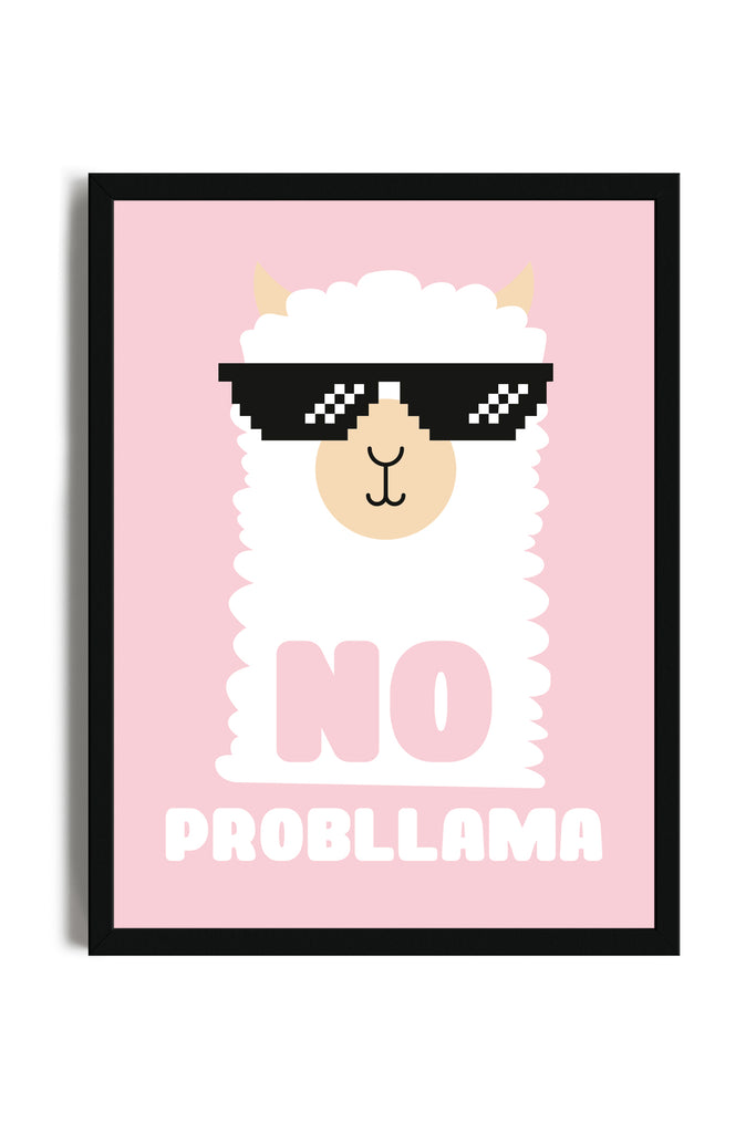 No Probllama - Poster con cornice | Strillone Society