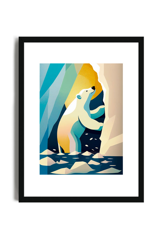 Orso Polare Illustrazione - Poster con cornice | Strillone Society