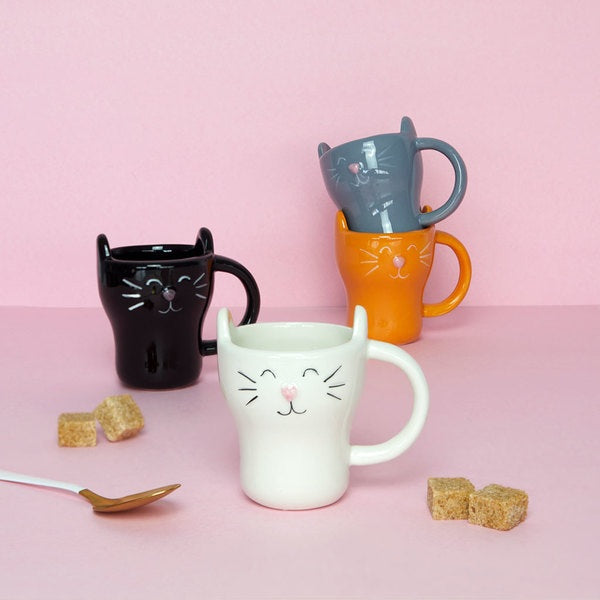 Set - tazzine - a forma di gatto | Strillone Society