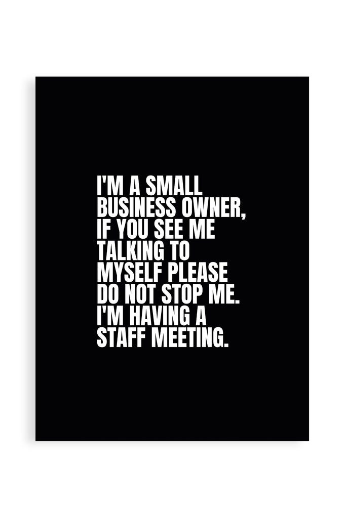 Small Business Owner - Poster | Strillone Society