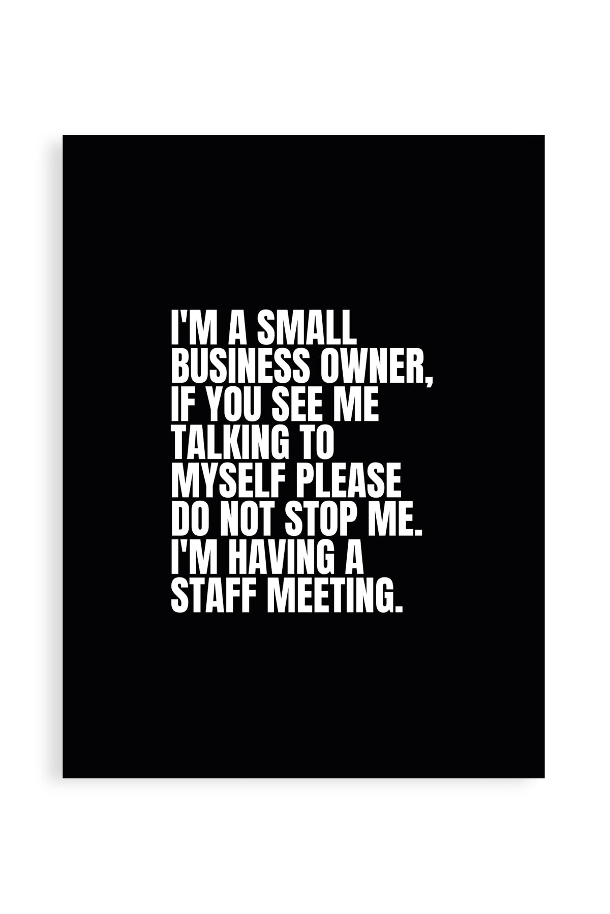 Small Business Owner - Poster con cornice | Strillone Society ...