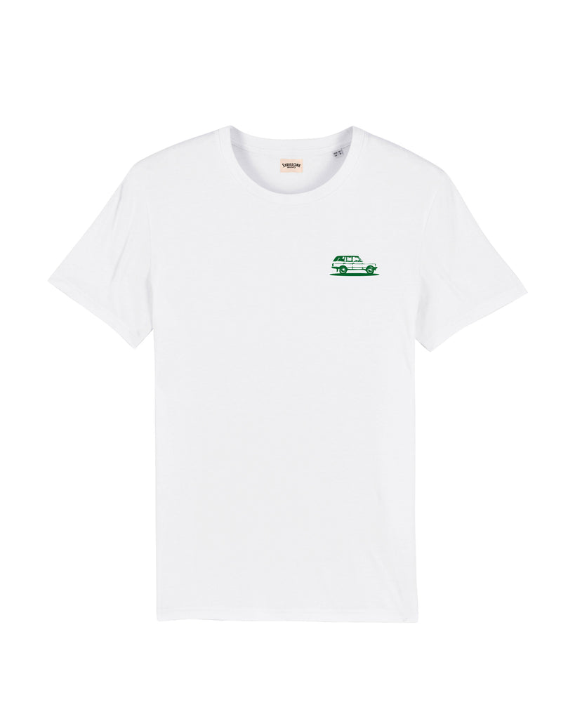 T-Shirt Land Rover Fronte Bianco | Strillone Society