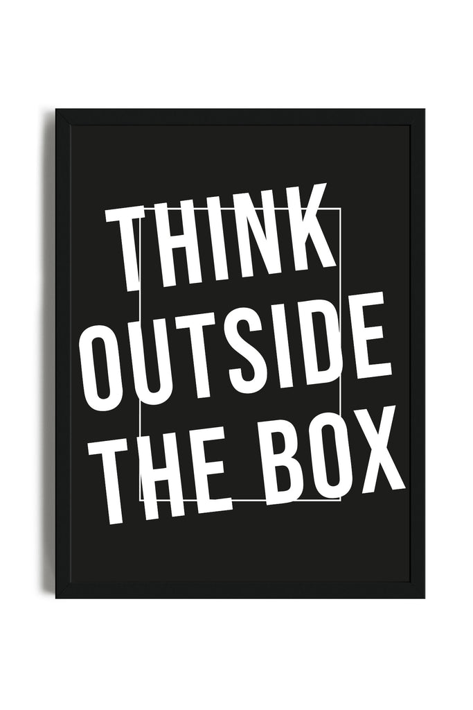 Think Outside The Box - Poster con cornice | Strillone Society
