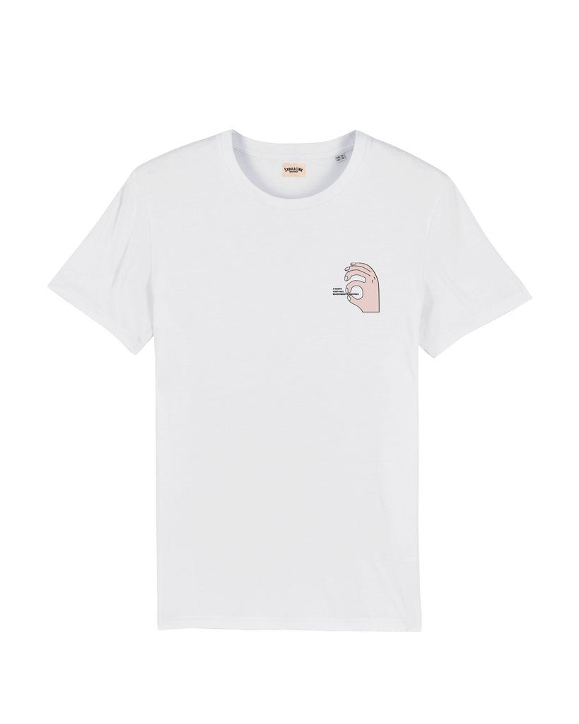 T-Shirt A Tanto Così dall'Esaurimento Nervoso Bianco | Strillone Society