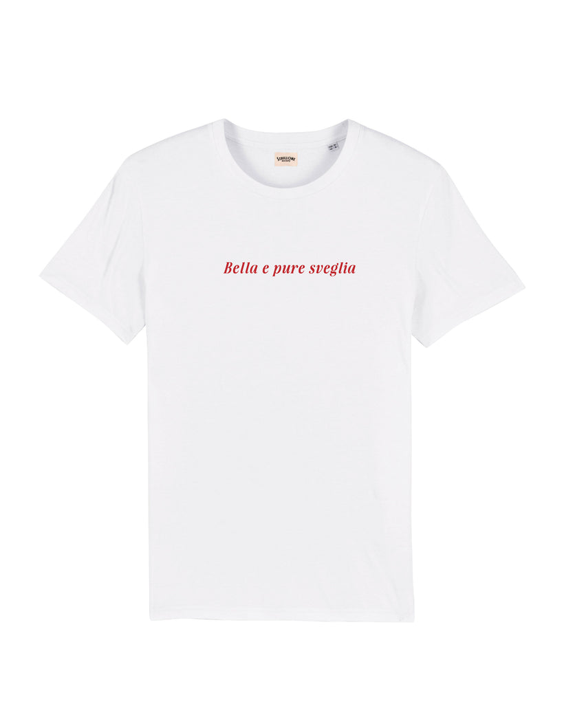 T-Shirt Bella E Pure Sveglia Bianco | Strillone Society