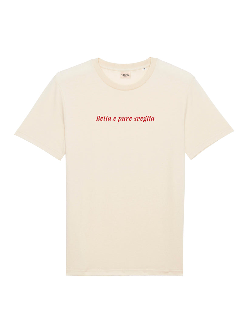 T-Shirt Bella E Pure Sveglia Cotone Naturale | Strillone Society