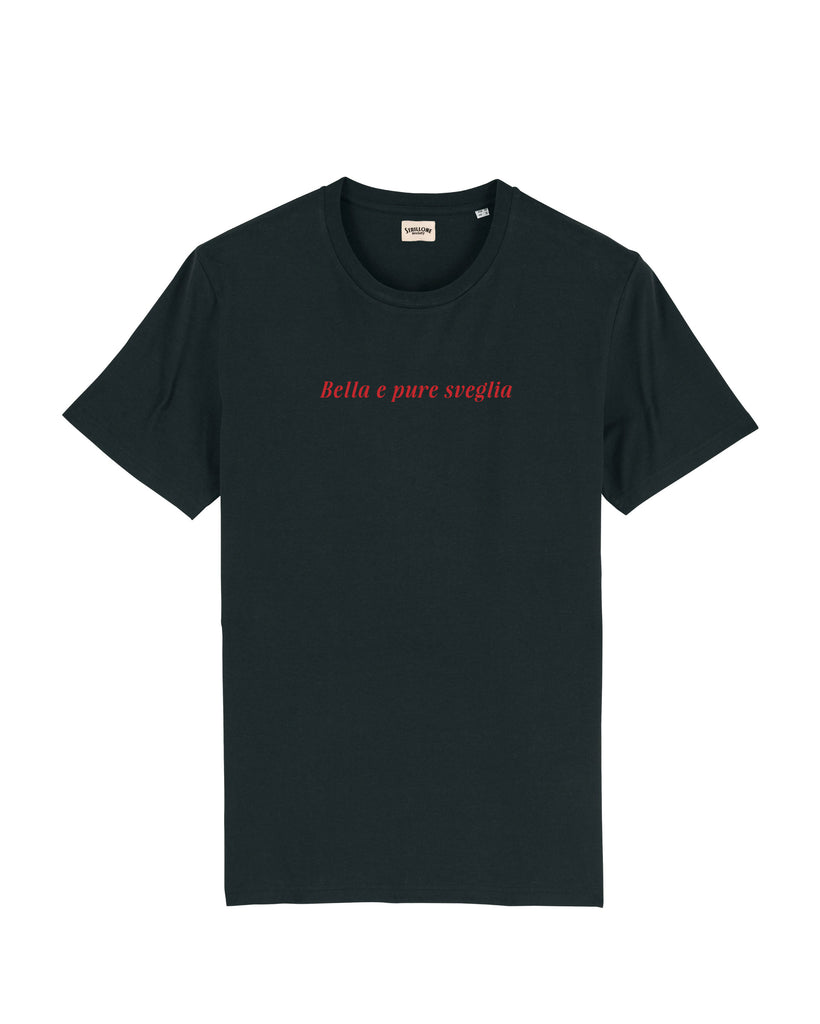 T-Shirt Bella E Pure Sveglia Nero | Strillone Society