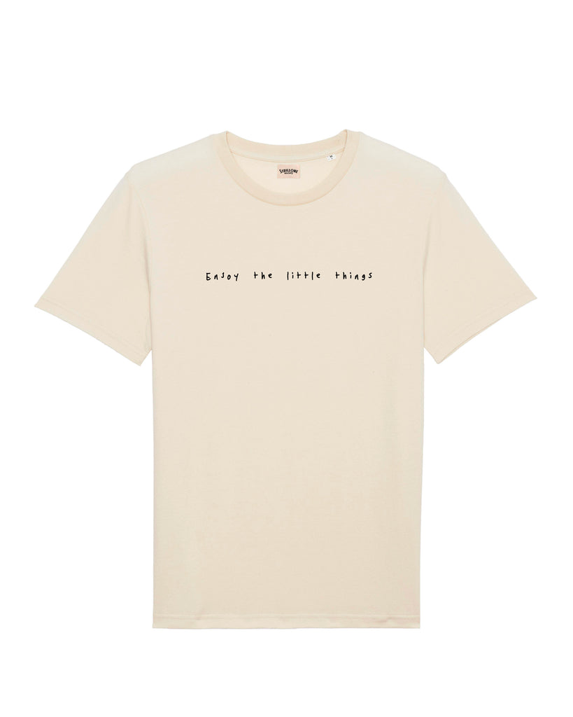 T-Shirt Enjoy the Little Things Cotone Naturale | Strillone Society