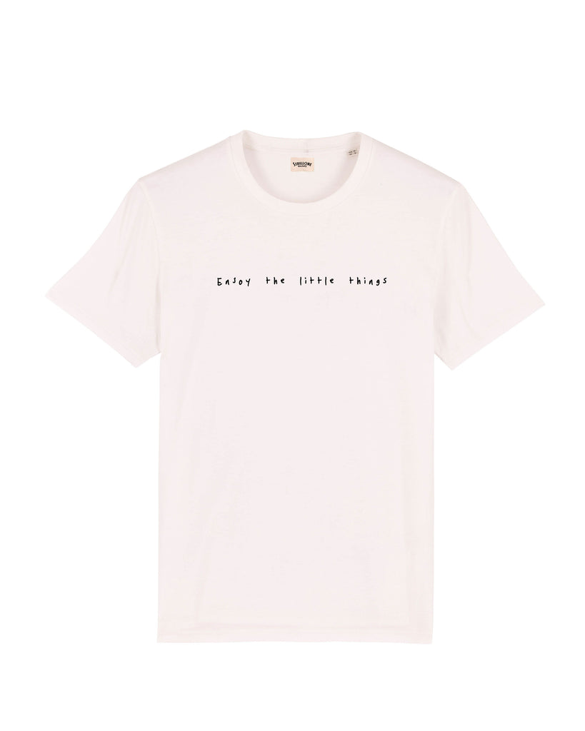 T-Shirt Enjoy the Little Things White Off | Strillone Society
