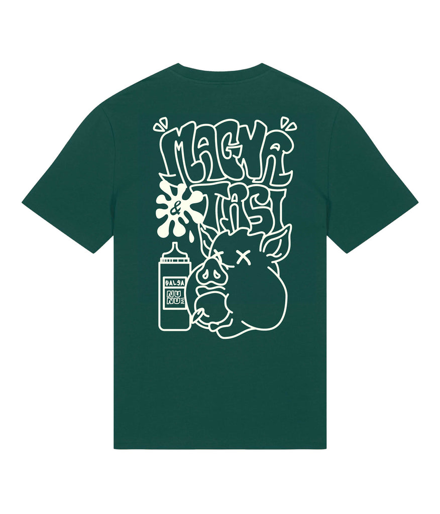 T-shirt Magna e Tasi Verde Smeraldo Retro | Strillone Society