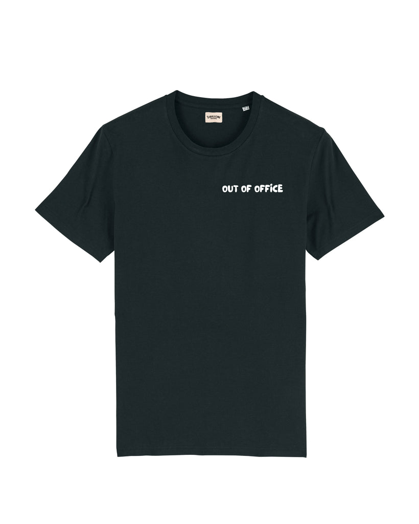 T-Shirt Out Of Office Nero | Strillone Society 