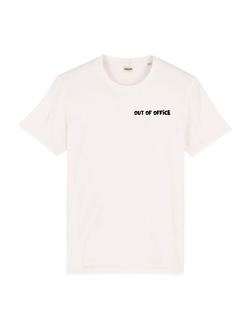 T-Shirt Out Of Office White Off | Strillone Society 