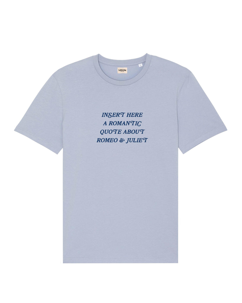 T-Shirt Quote The City of Verona Azzurro Fronte | Strillone Society