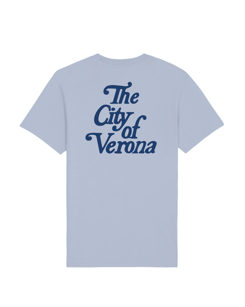 T-Shirt Quote The City of Verona Azzurro Retro | Strillone Society