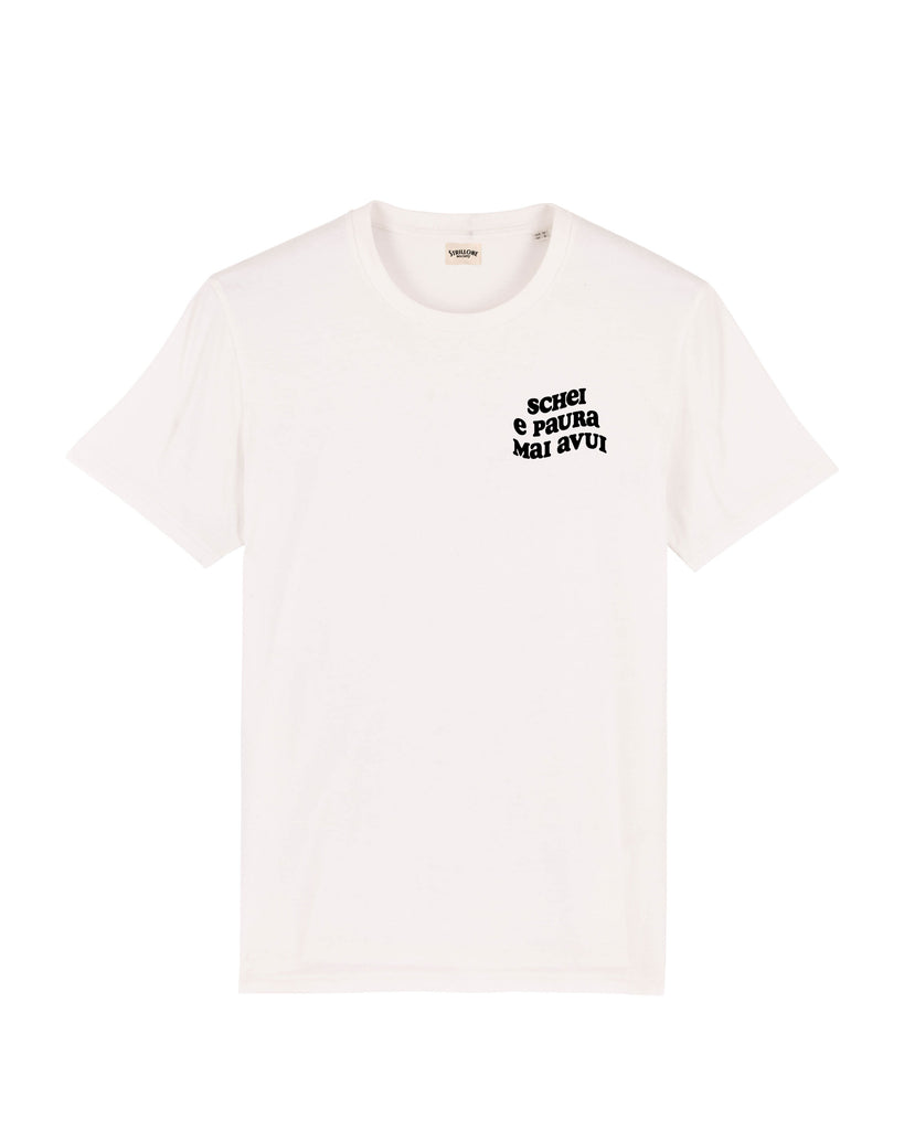 T-Shirt Schei e Paura Mai Avui White Off | Strillone Society