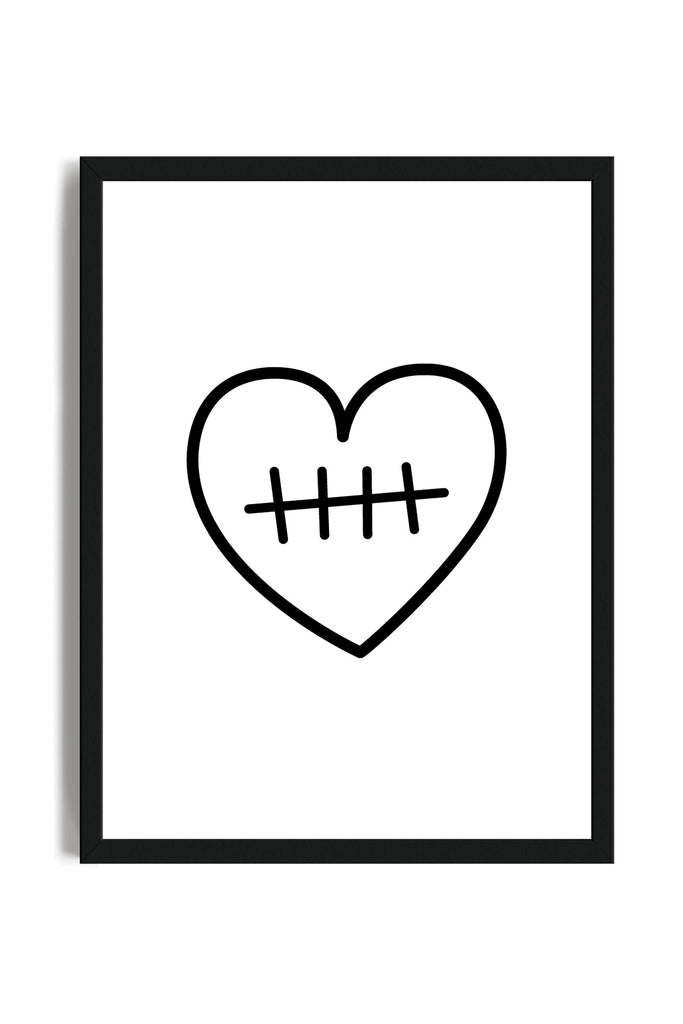 Minimal Heart - Poster con cornice | Strillone Society