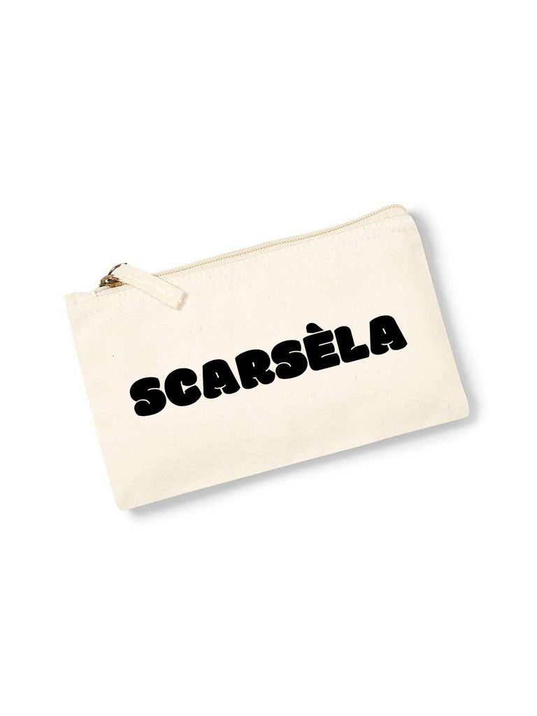 Astuccio porta oggetti con scritta Scarsèla Nero | Strillone Society