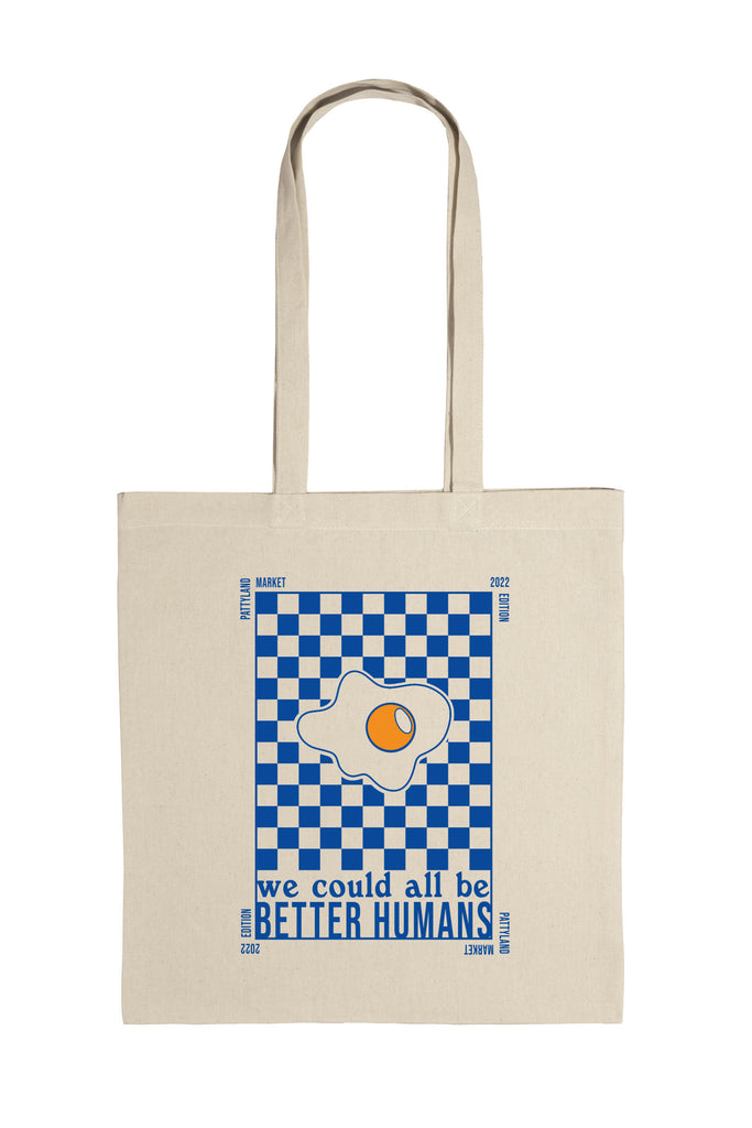 Shopper Bag con stampa "We could all be better humans" Pattyland Market