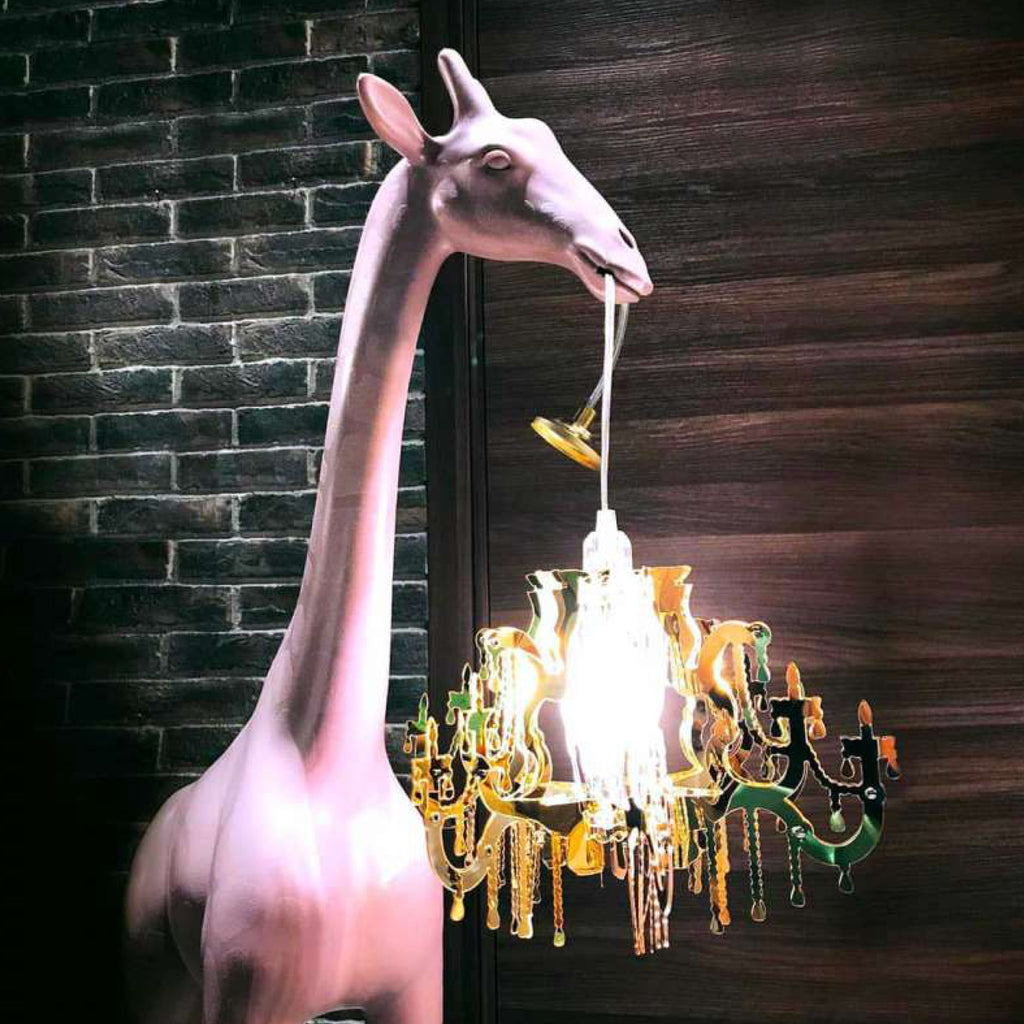 Qeeboo Lampada Giraffa XS Pink Vintage Interior | Strillone Society