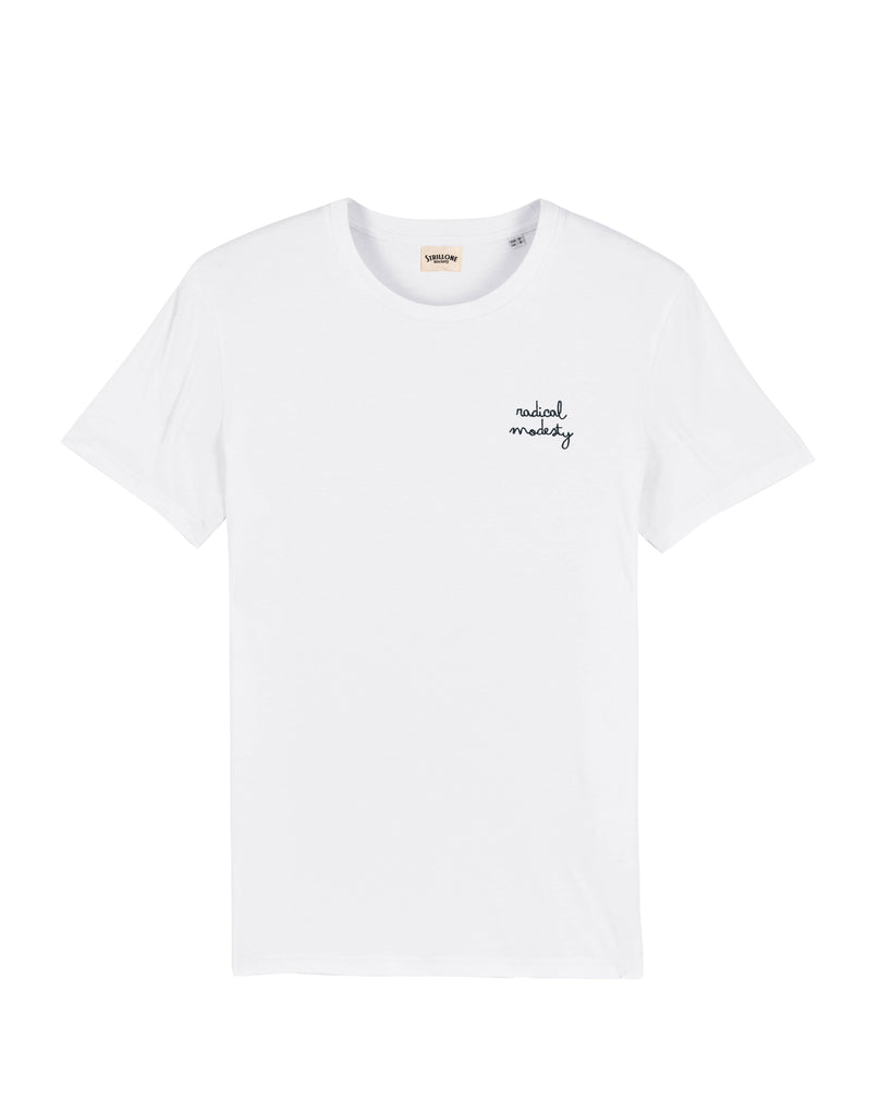T-Shirt Radical Modesty con Ricamo Blu Navy | Strillone Society